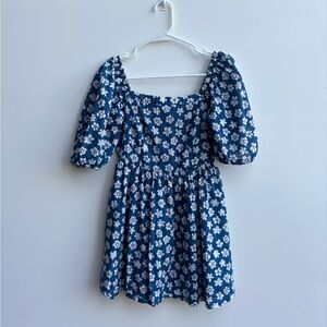 American Eagle Outfitters Blue Puff Sleeve Sundress